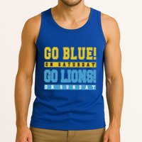 Go Blue On Saturday Go Lion On Sunday Tank Top