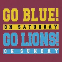 Go Blue On Saturday Go Lion On Sunday 16oz Travel Tumbler
