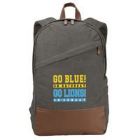 Go Blue On Saturday Go Lion On Sunday Cotton Canvas Backpack