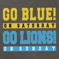 Go Blue On Saturday Go Lion On Sunday Cotton Canvas Backpack