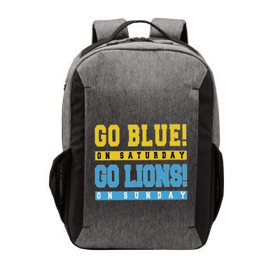 Go Blue On Saturday Go Lion On Sunday Vector Backpack