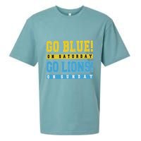 Go Blue On Saturday Go Lion On Sunday Sueded Cloud Jersey T-Shirt