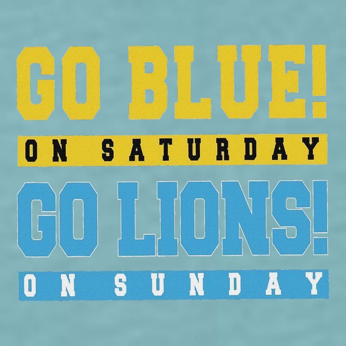 Go Blue On Saturday Go Lion On Sunday Sueded Cloud Jersey T-Shirt