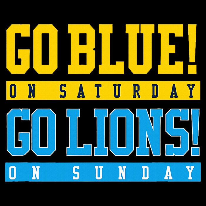 Go Blue! On Saturday Go Lions! On Sunday Football Fan Gift Backpack