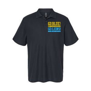 Go Blue! On Saturday Go Lions! On Sunday Football Fan Gift Softstyle Adult Sport Polo