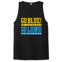 Go Blue! On Saturday Go Lions! On Sunday Football Fan Gift PosiCharge Competitor Tank