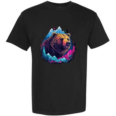 Grizzly Bear Outdoor Nature Alaska Hunting Hiking Garment-Dyed Heavyweight T-Shirt