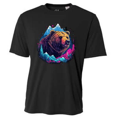 Grizzly Bear Outdoor Nature Alaska Hunting Hiking Cooling Performance Crew T-Shirt