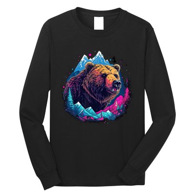 Grizzly Bear Outdoor Nature Alaska Hunting Hiking Long Sleeve Shirt