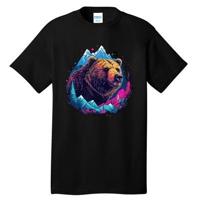 Grizzly Bear Outdoor Nature Alaska Hunting Hiking Tall T-Shirt