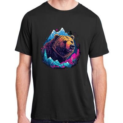 Grizzly Bear Outdoor Nature Alaska Hunting Hiking Adult ChromaSoft Performance T-Shirt