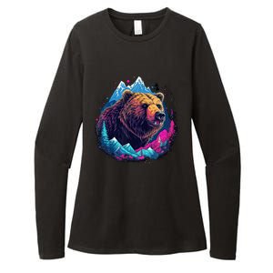 Grizzly Bear Outdoor Nature Alaska Hunting Hiking Womens CVC Long Sleeve Shirt