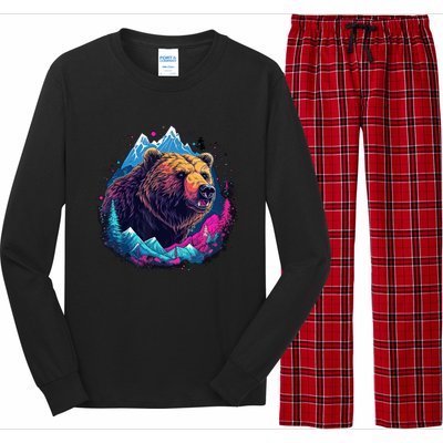 Grizzly Bear Outdoor Nature Alaska Hunting Hiking Long Sleeve Pajama Set