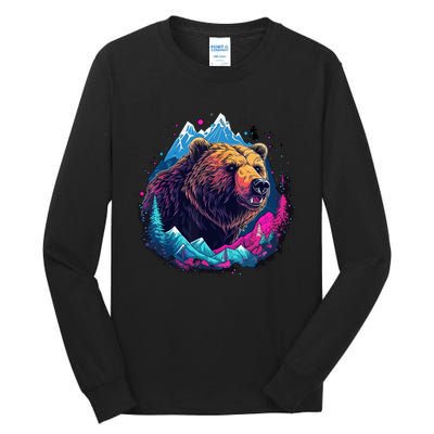 Grizzly Bear Outdoor Nature Alaska Hunting Hiking Tall Long Sleeve T-Shirt