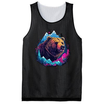 Grizzly Bear Outdoor Nature Alaska Hunting Hiking Mesh Reversible Basketball Jersey Tank