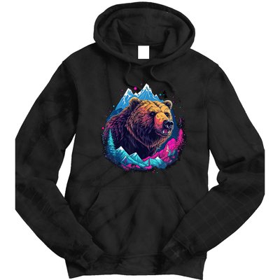 Grizzly Bear Outdoor Nature Alaska Hunting Hiking Tie Dye Hoodie