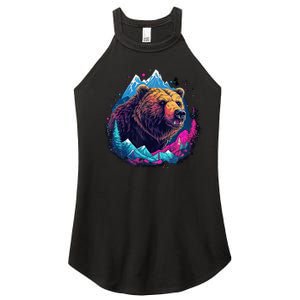 Grizzly Bear Outdoor Nature Alaska Hunting Hiking Women's Perfect Tri Rocker Tank