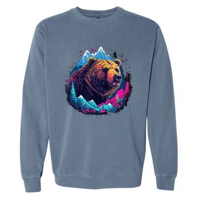 Grizzly Bear Outdoor Nature Alaska Hunting Hiking Garment-Dyed Sweatshirt