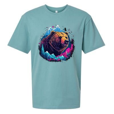 Grizzly Bear Outdoor Nature Alaska Hunting Hiking Sueded Cloud Jersey T-Shirt