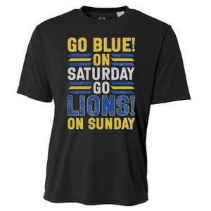 Go Blue On Saturday Go Lion On Sunday Cooling Performance Crew T-Shirt