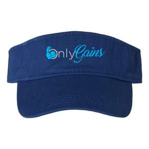 Gym Bodybuilder Only Gainz Only Gains Valucap Bio-Washed Visor