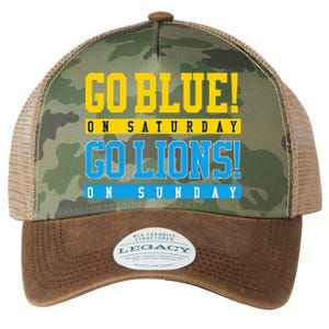 Go Blue! On Saturday Go Lions! On Sunday Football Fan Legacy Tie Dye Trucker Hat