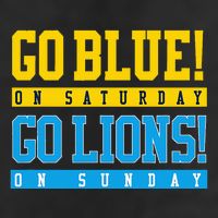 Go Blue! On Saturday Go Lions! On Sunday Football Fan Adult Drive Performance Visor