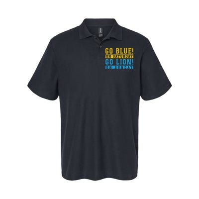 Go Blue On Saturday Go Lion On Sunday Softstyle Adult Sport Polo