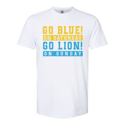 Go Blue On Saturday Go Lion On Sunday Softstyle® CVC T-Shirt