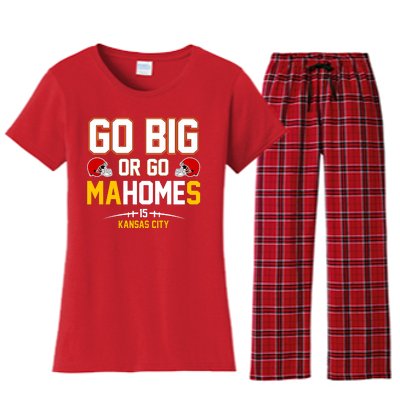 Go Big Or Go MaHomes Kansas City Women's Flannel Pajama Set