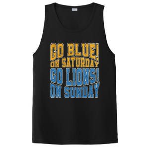 Go Blue On Saturday Go Lion On Sunday Football Fan PosiCharge Competitor Tank