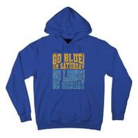 Go Blue On Saturday Go Lion On Sunday Football Fan Tall Hoodie