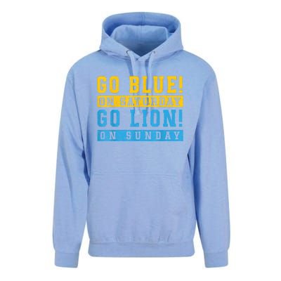 Go Blue On Saturday Go Lion On Sunday Unisex Surf Hoodie