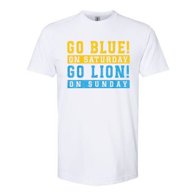 Go Blue On Saturday Go Lion On Sunday Softstyle CVC T-Shirt