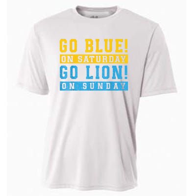 Go Blue On Saturday Go Lion On Sunday Cooling Performance Crew T-Shirt