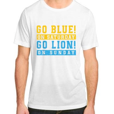 Go Blue On Saturday Go Lion On Sunday Adult ChromaSoft Performance T-Shirt