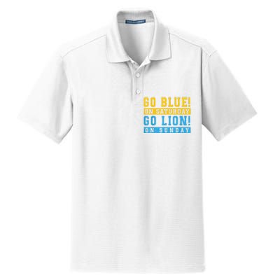 Go Blue On Saturday Go Lion On Sunday Dry Zone Grid Polo