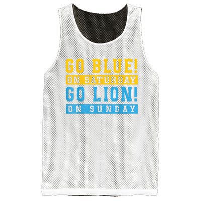 Go Blue On Saturday Go Lion On Sunday Mesh Reversible Basketball Jersey Tank