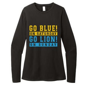 Go Blue On Saturday Go Lion On Sunday Womens CVC Long Sleeve Shirt