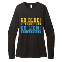 Go Blue On Saturday Go Lion On Sunday Womens CVC Long Sleeve Shirt