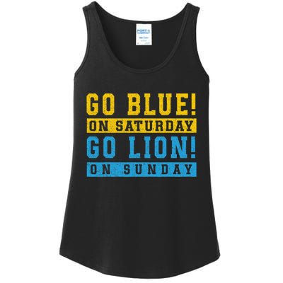 Go Blue On Saturday Go Lion On Sunday Ladies Essential Tank