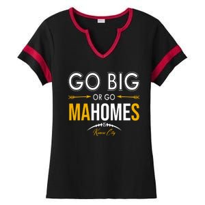 Go Big Or Go Mahomes Kansas City Football Ladies Halftime Notch Neck Tee