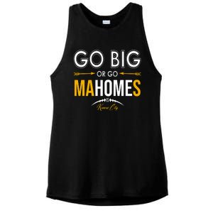 Go Big Or Go Mahomes Kansas City Football Ladies PosiCharge Tri-Blend Wicking Tank