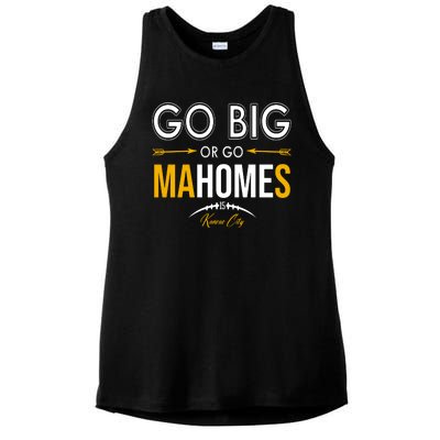 Go Big Or Go Mahomes Kansas City Football Ladies PosiCharge Tri-Blend Wicking Tank