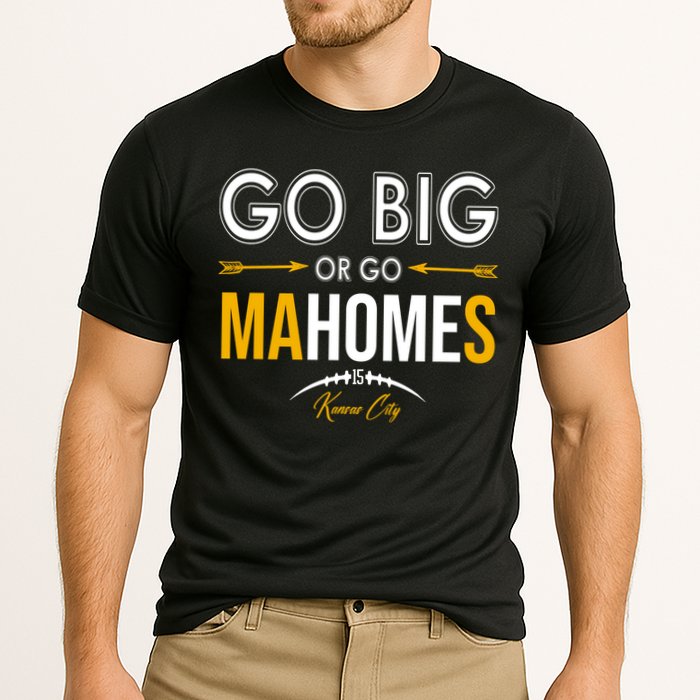 Go Big Or Go Mahomes Kansas City Football Cooling Performance Crew T-Shirt