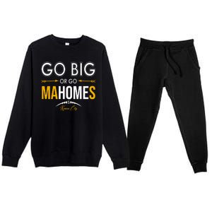 Go Big Or Go Mahomes Kansas City Football Premium Crewneck Sweatsuit Set