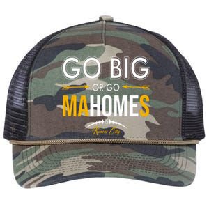 Go Big Or Go Mahomes Kansas City Football Retro Rope Trucker Hat Cap