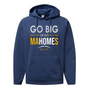 Go Big Or Go Mahomes Kansas City Football Performance Fleece Hoodie