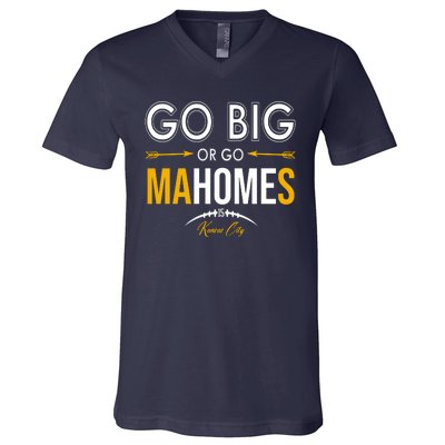 Go Big Or Go Mahomes Kansas City Football V-Neck T-Shirt