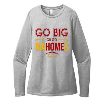 Go Big Or Go Mahomes Kansas City Football Womens CVC Long Sleeve Shirt